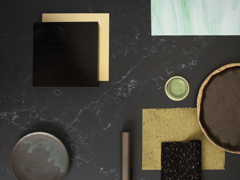 Đá quartz thạch anh Caesarstone 5101 Empira Black